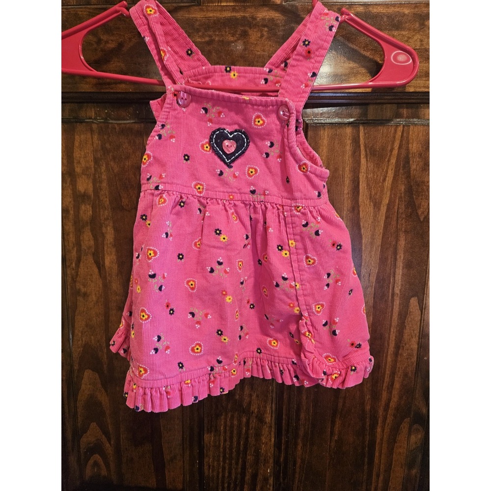 Sesame Street Size 18 Month Vintage Dress Jumper Corduroy Girl Heart Overalls
